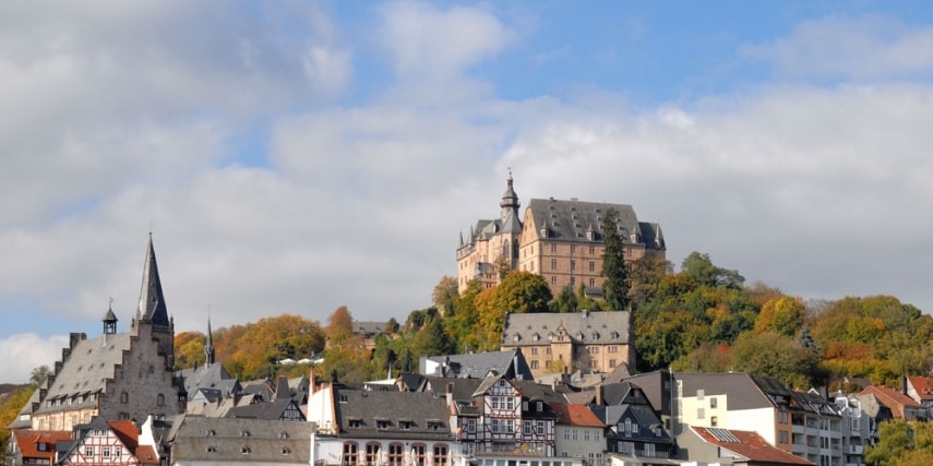 Marburg Mit Historischer Altstadt