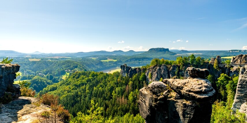 Sächsische Schweiz Landschaft Felsen