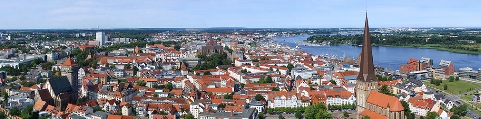 Luftbild von Rostock