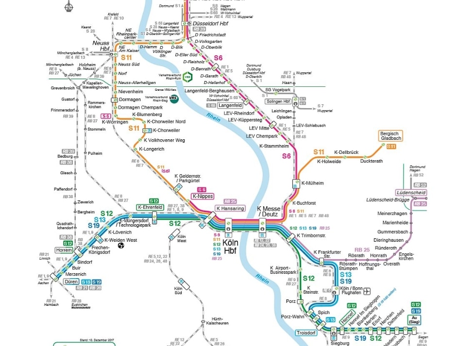 S-Bahn Köln - Netzplan