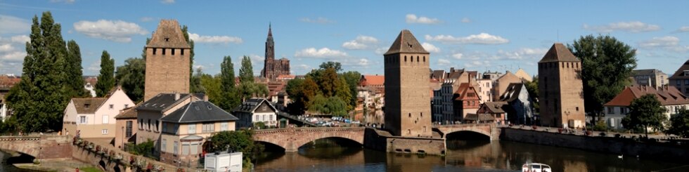 View on the city of Strassbourg in France