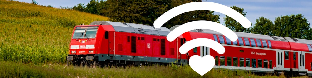 Zug und WLAN-Symbol