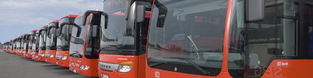 DB Regio Busse auf Busparkplatz