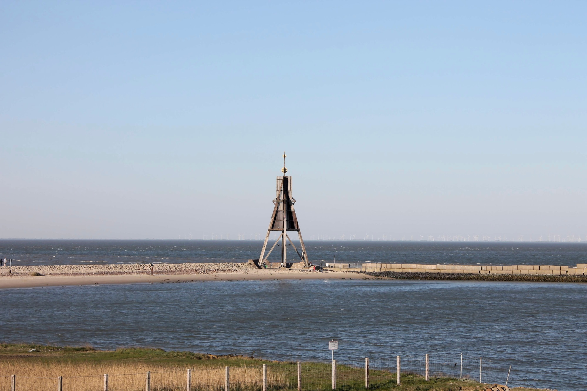 sea marker in Cuxhaven, Germany 