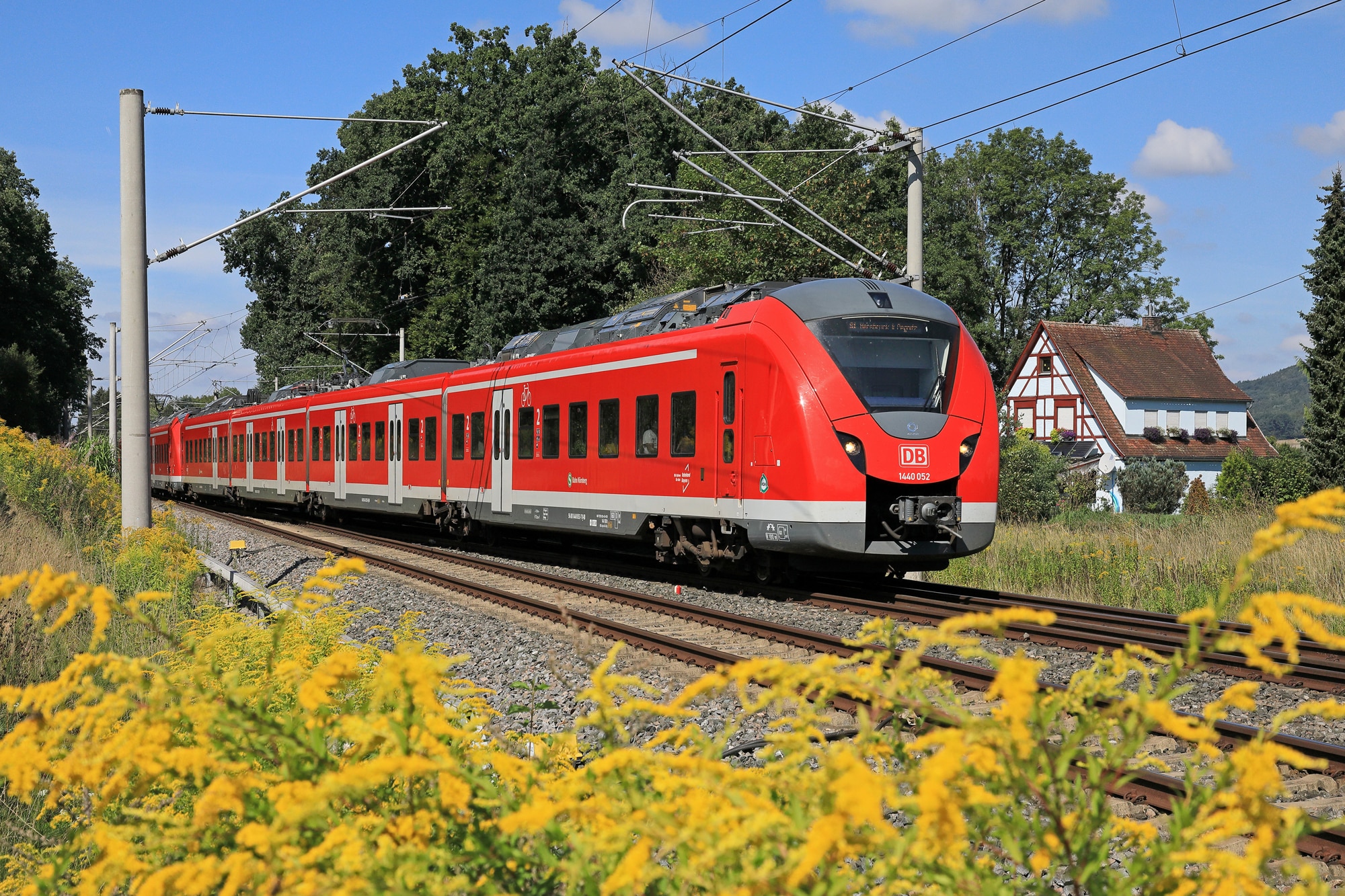 Zug der S-Bahn Nürnberg als S1 von Forchheim nach Hersbruck