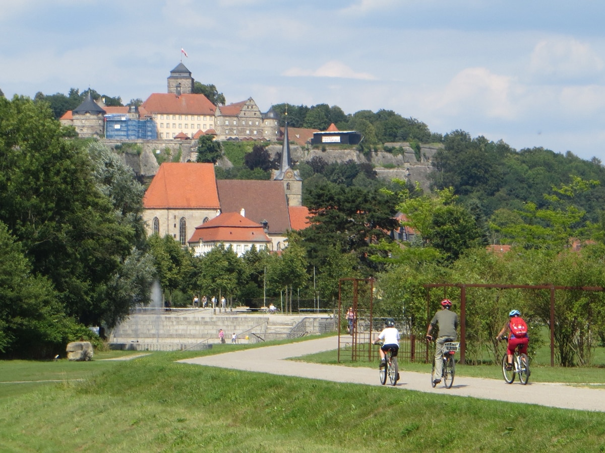 Fahrradfahrer bei Kronach