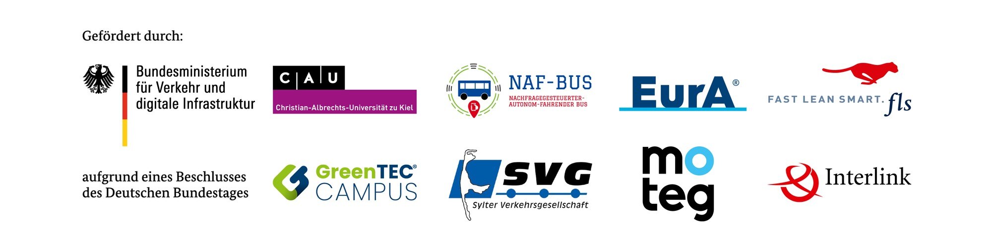 Logos von NAF-Bus Projektpartnern
