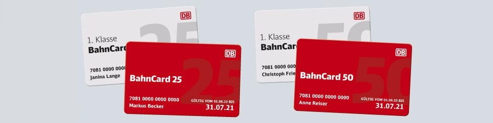 BahnCard Save on every train ticket with the discount card